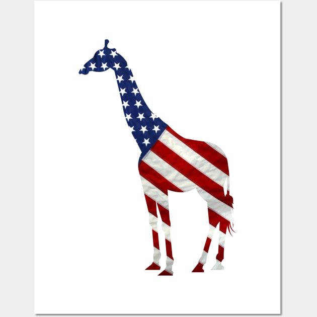 Giraffe Independence Day Boys Girls 4th Of July Wall Art by chrizy1688